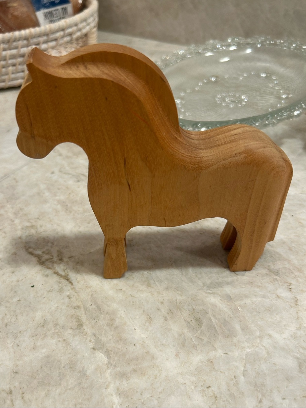 Vintage Hand Carved Wooden Fjording Horse Figurine- National Symbol Made Norway